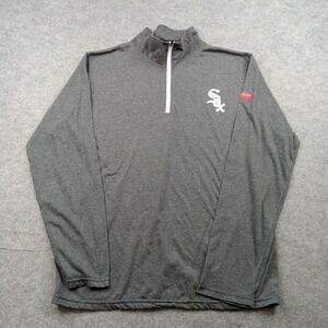Chicago White Sox Shirt Mens Medium Gray MLB Baseball Coyote Promotions 1/4 Zip